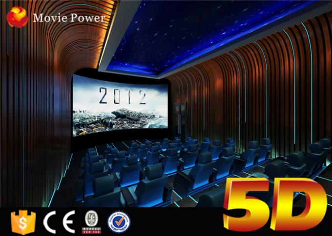 100 metri quadri di 4D di attrezzatura del cinema con 100 sedili sistema elettrico e effetti speciali popolari al parco a tema 0