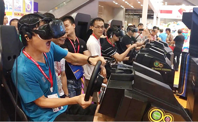 9d Vr Game Machine Simulatore di corse di auto per il parco a tema di realtà virtuale 6